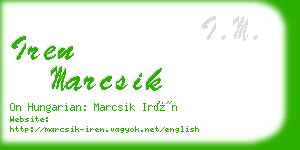 iren marcsik business card